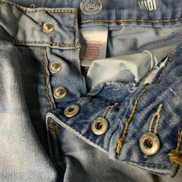 Denim Button Up Mermaids & Shells Denim Shorts - Picture 5 of 6